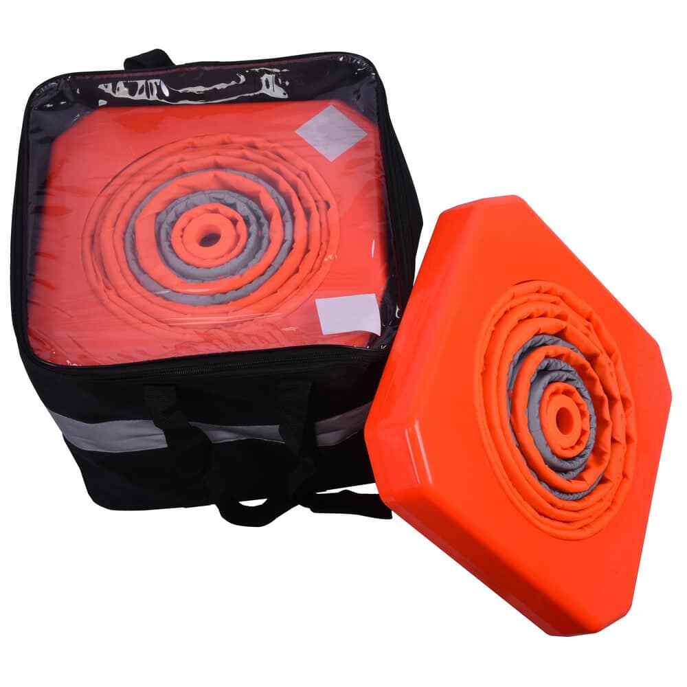 5 Count Collapsible Orange Traffic Cones with Reflective Bands