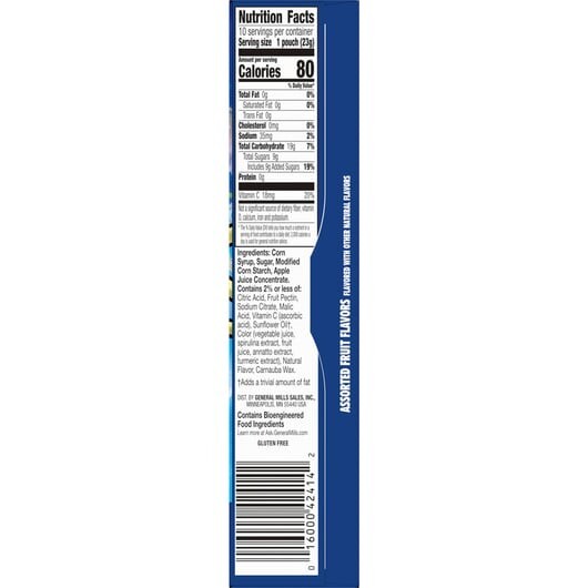 Fruit Snacks SPONGEBOB Squarepants Assorted Flavors 8 oz, 10 ct Gummies