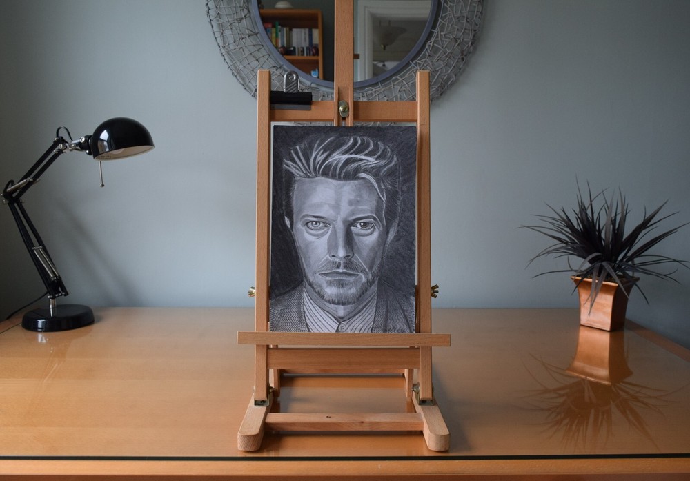 David Bowie Pencil Drawing Art Print A4 