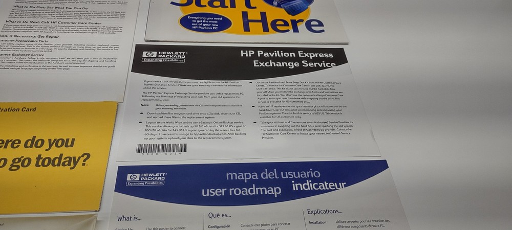 HP Hewlett Packard Pavilion Computer Quick Start Guide Manual Windows 98 Books