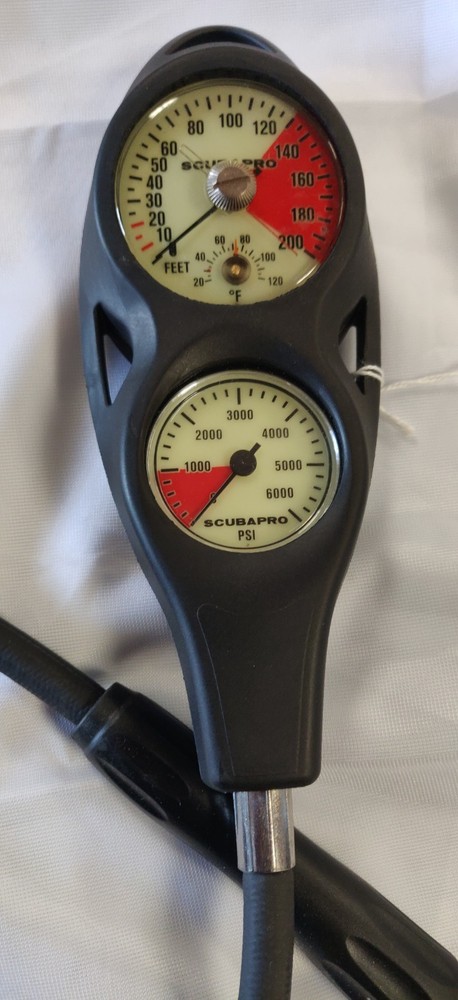 Scubapro 2-Gauge In-Line Dive Console (Compact PG, Std DG), Pgpsi Depth ft