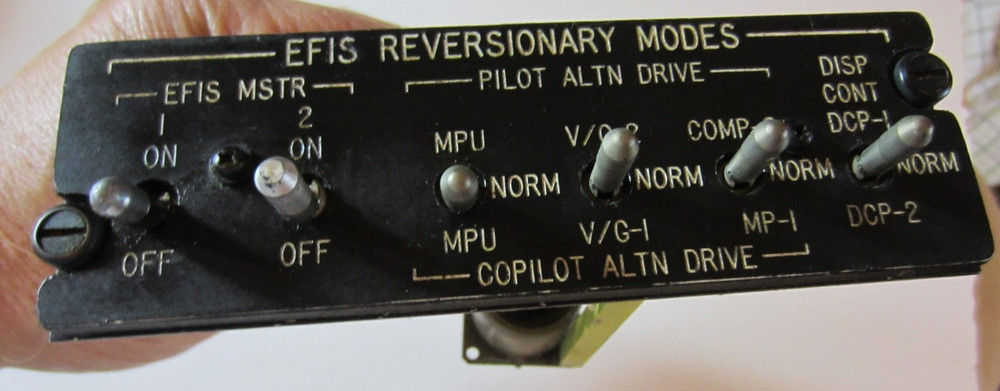 EFIS REVISIONARY MODES CONTROL PANEL WITH SWITCHES