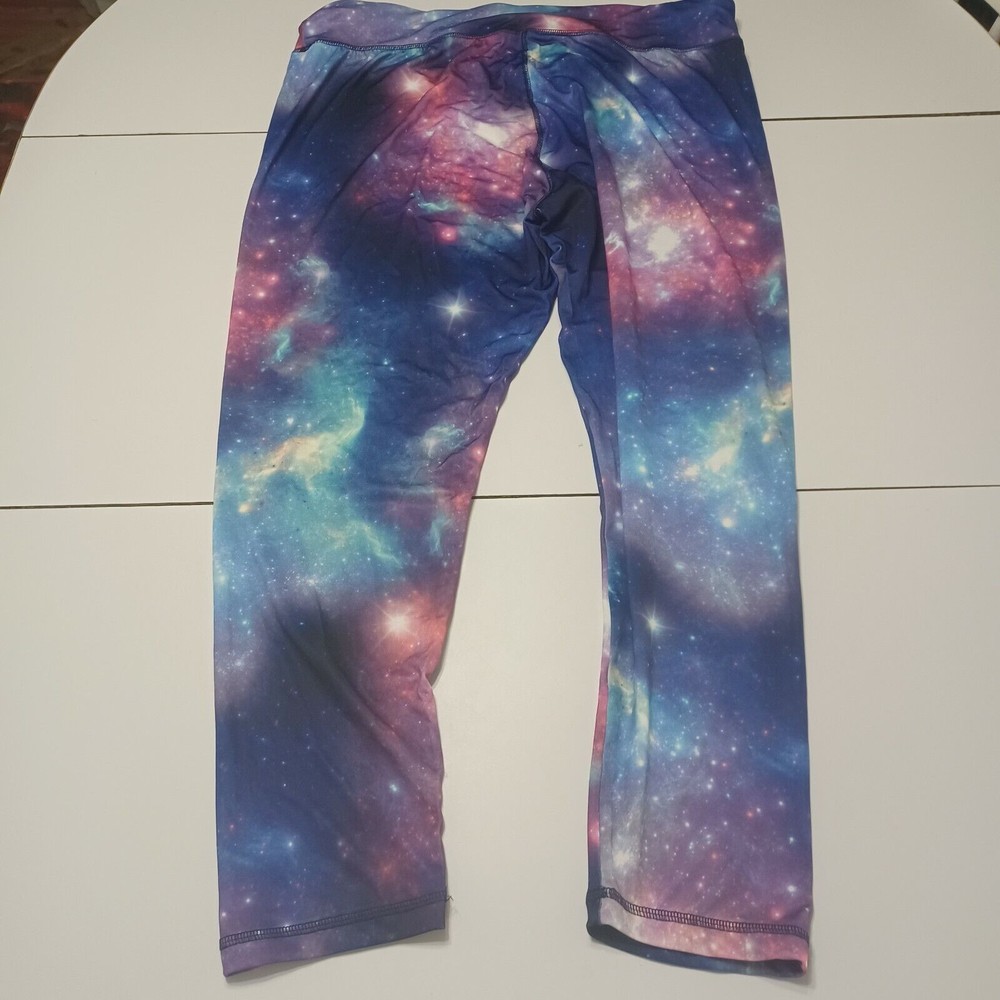 Zone Pro Women Pant Purple Galaxy Stretch Pull Ons Plus 3X Polyester Leggings