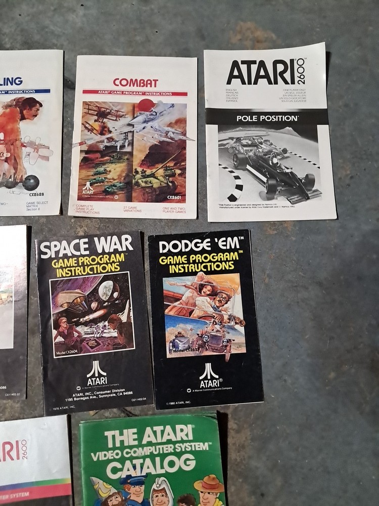 Atari Lot Of 17 Game & Computer Manuals