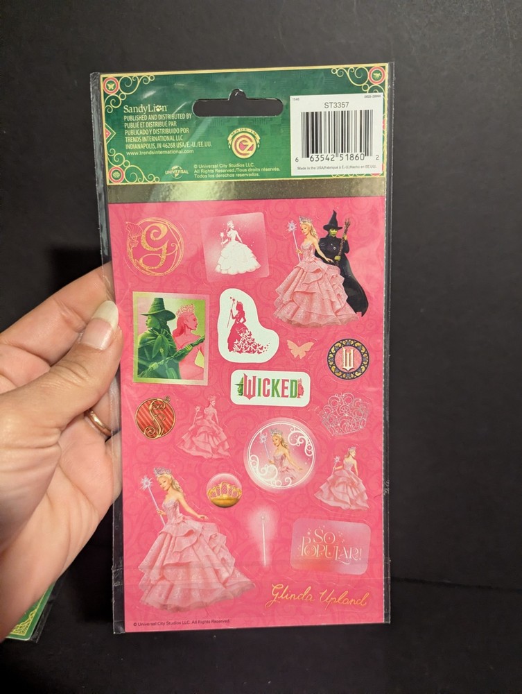 Wicked Glinda & Elphaba Enamel Pin & Sticker Pack