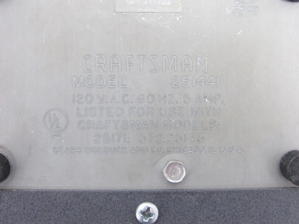 VINTAGE CRAFTSMAN SOLID STATE MOTOR SPEED CONTROL, MODEL: 251441