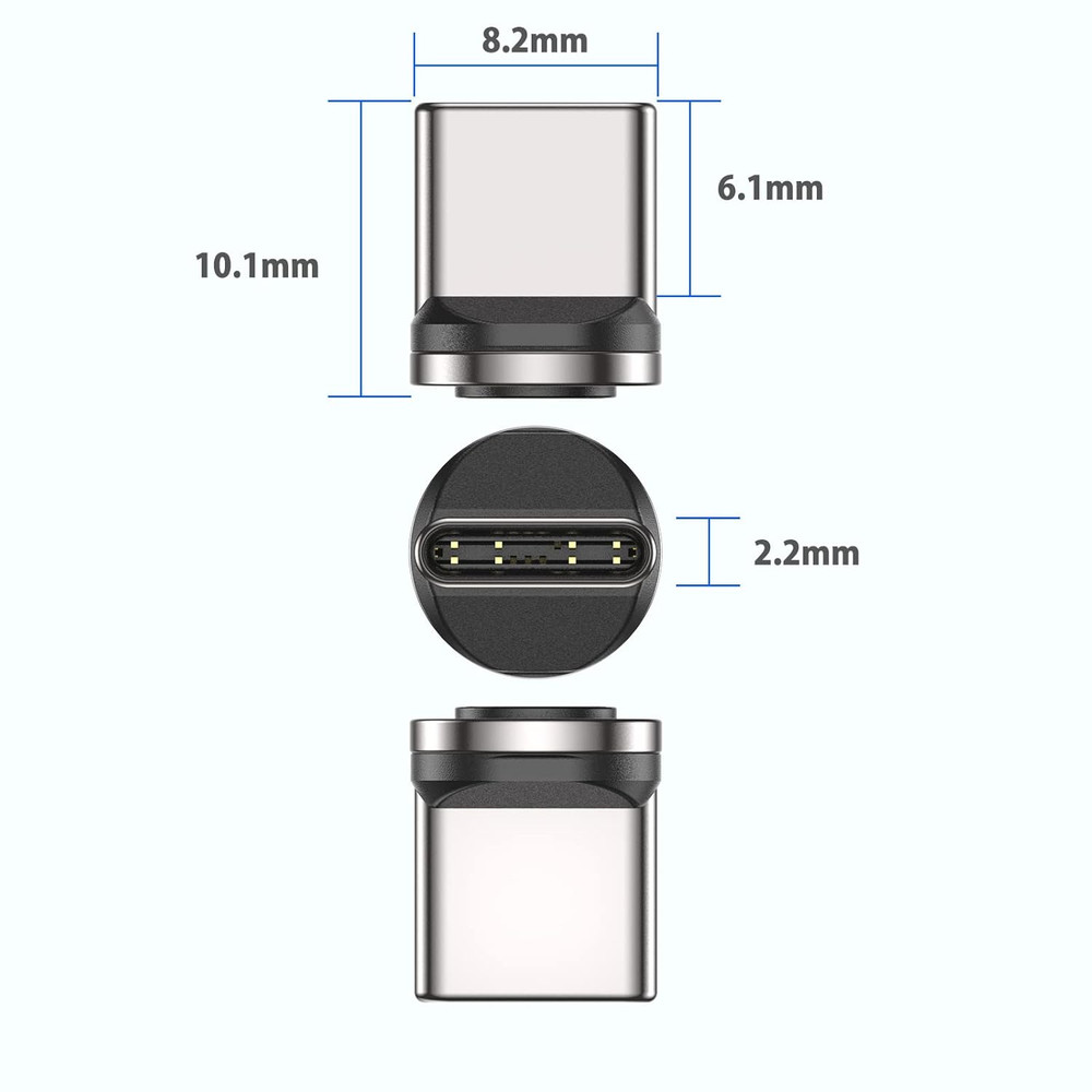 A.S 9Pin Type C Quick Charge Magnetic Adapter [3Pcs], Magnetic Plug Replacement