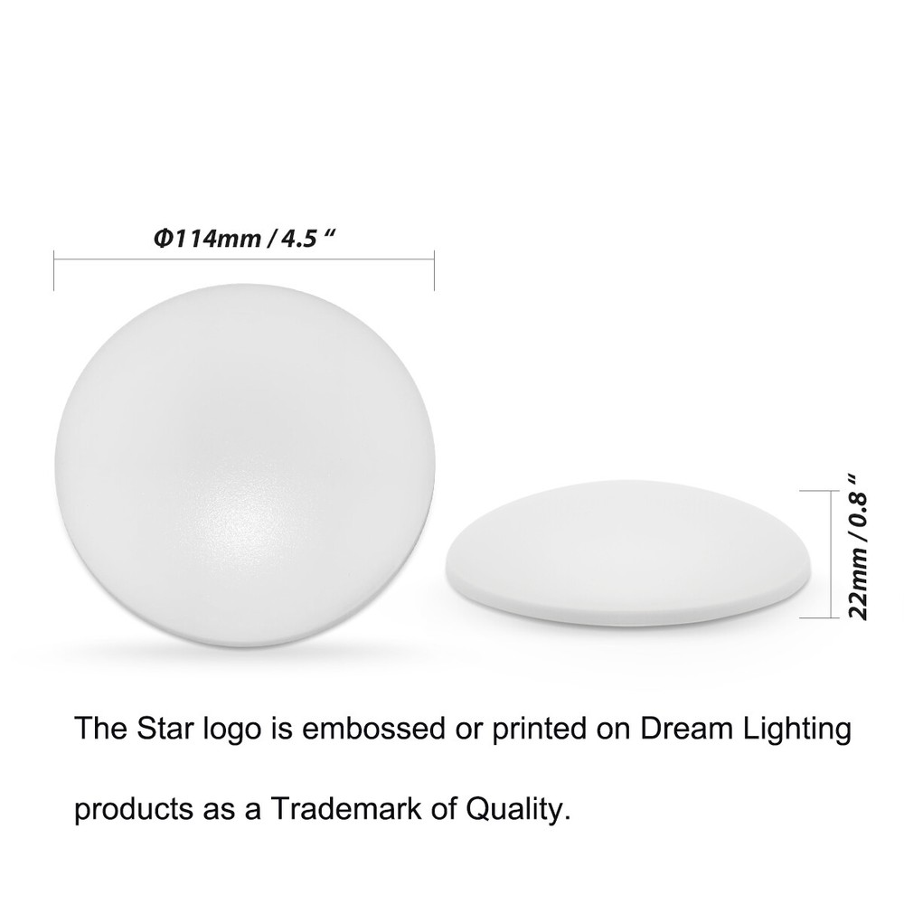 12V 4.5" RV Interior LED Ceiling Mushroom Dome Light Fixtures Camper Trailer