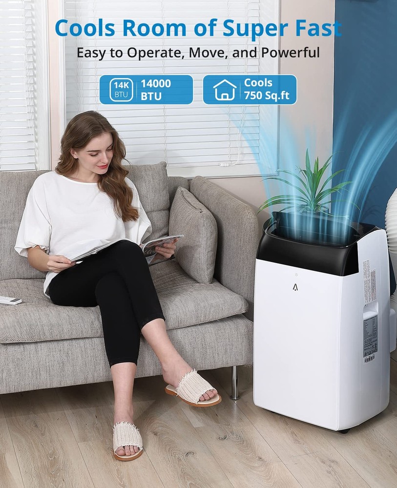 14,000 BTU Air Conditioners 3-IN-1 Quiet AC Unit with Remote Control Sleep Mode