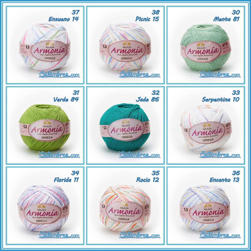ARMONIA [100grs] by Omega - Fine 100% Mercerized Cotton Thread
