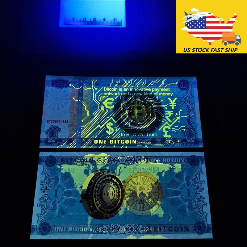 10pcs One Bit Coin BTC Paper Note Paper Consecutive Number