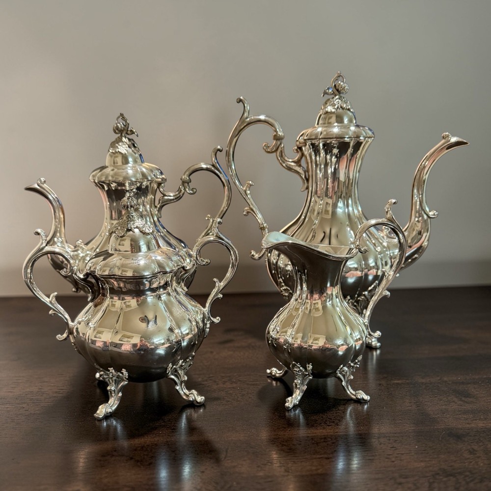 Vintage Reed & Barton "Winthrop" Silver-Plated Tea & Coffee Service