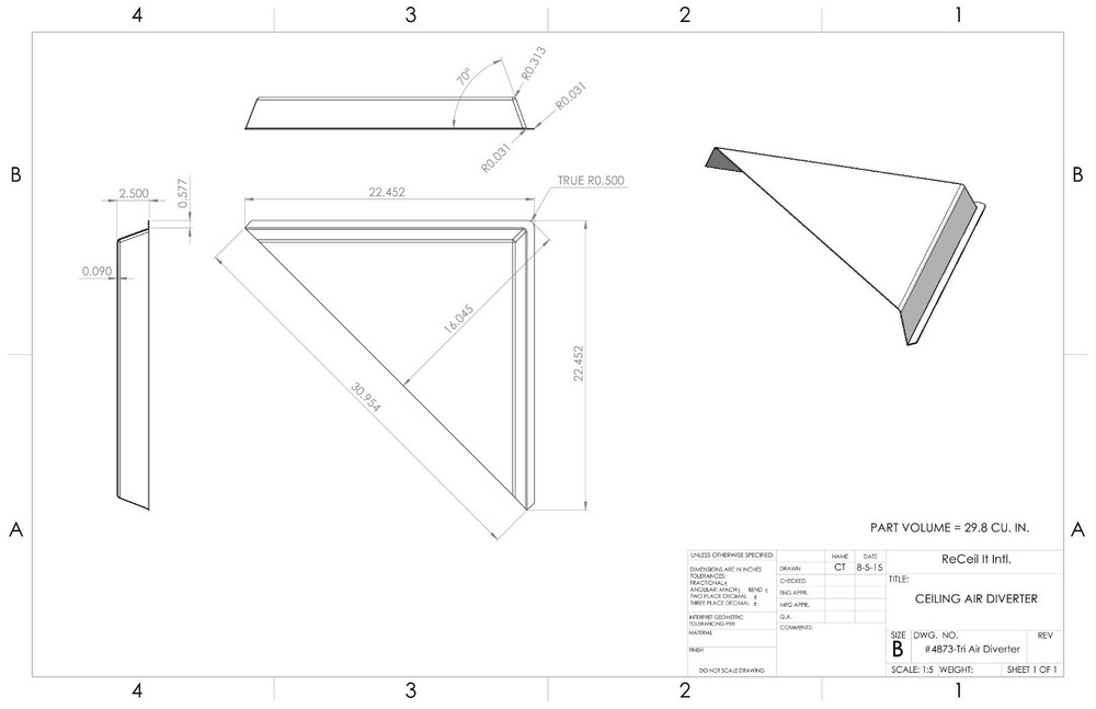 Corner Tringle Shaped Air Diverter-2 Pack