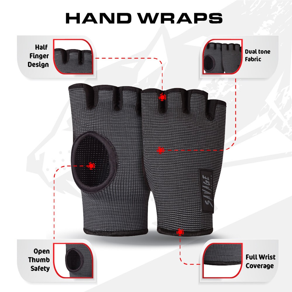 Compression Sleeves Boxing Hand Wraps Elastic Quick Wraps Fist Protection Grey