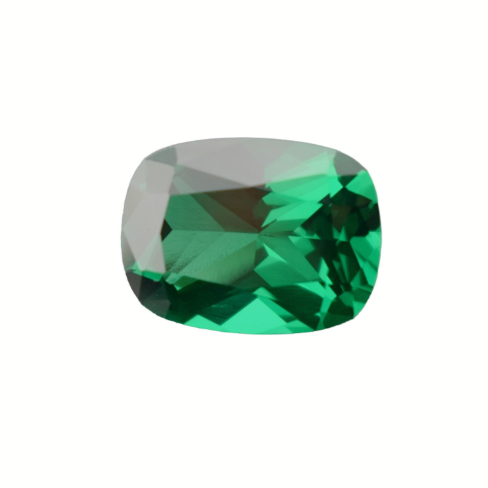 Rectangle Faceted Cushion Cut Rich Green Emerald Gem Multiple Sizes