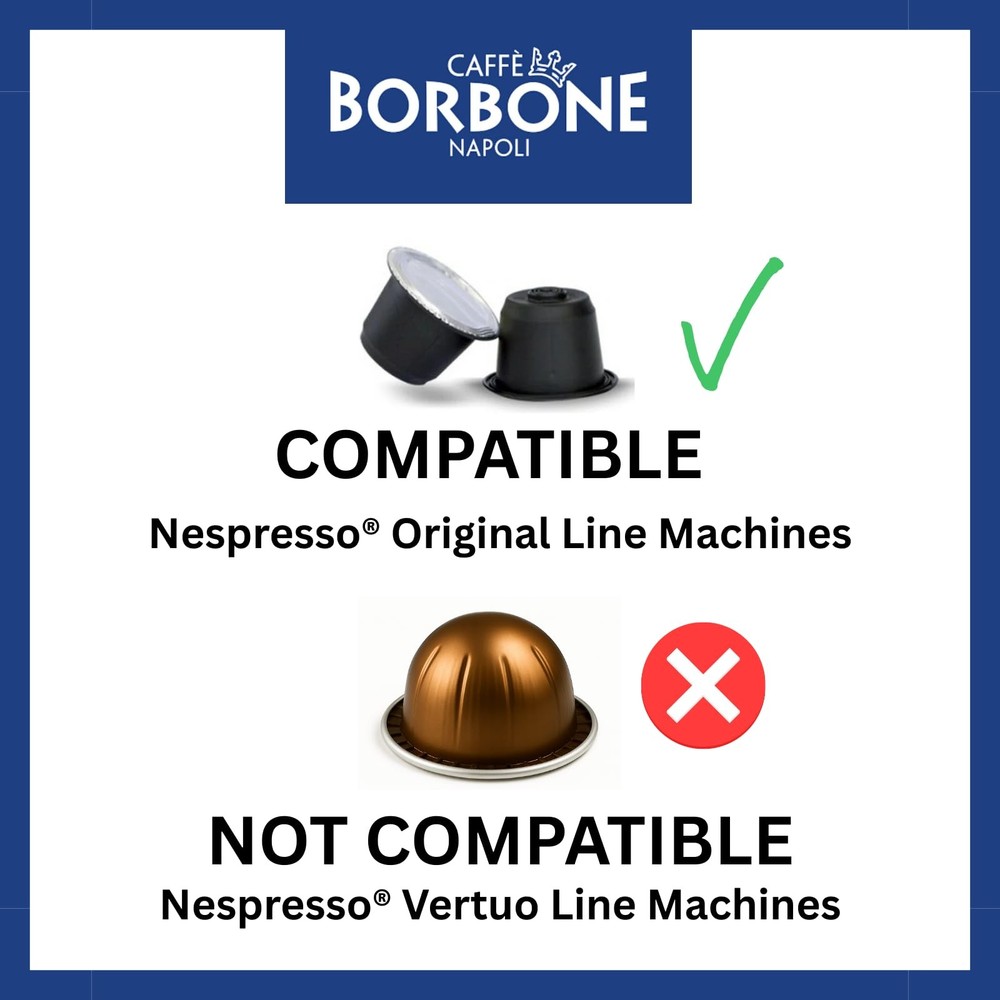 Caffè Borbone Red Blend Nespresso Compatible Espresso 100 Count,