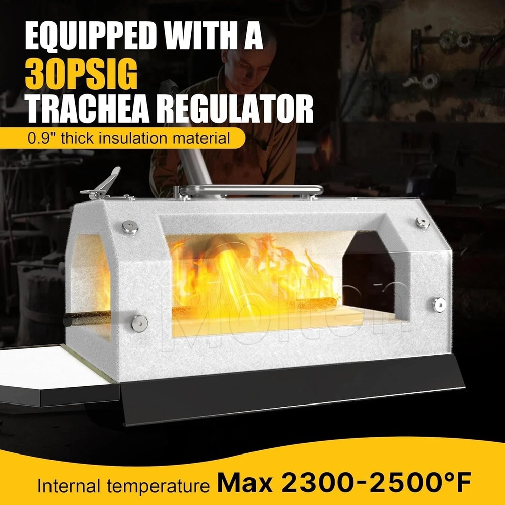 Single Burner Propane Gas Forge for Knife Making Blacksmithing Efficient Heating