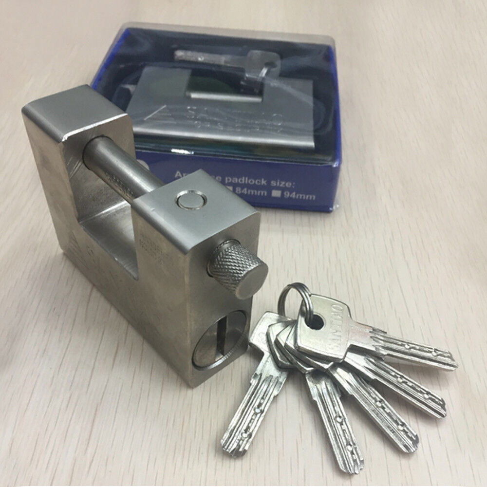 Heavy Duty Security Padlock D-Shaped Chain Lock 94mm Shipping Container Garage