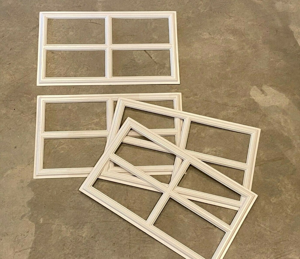 4 Amarr Stockton White Replacement Inserts for Short Panel Amarr Garage Doors