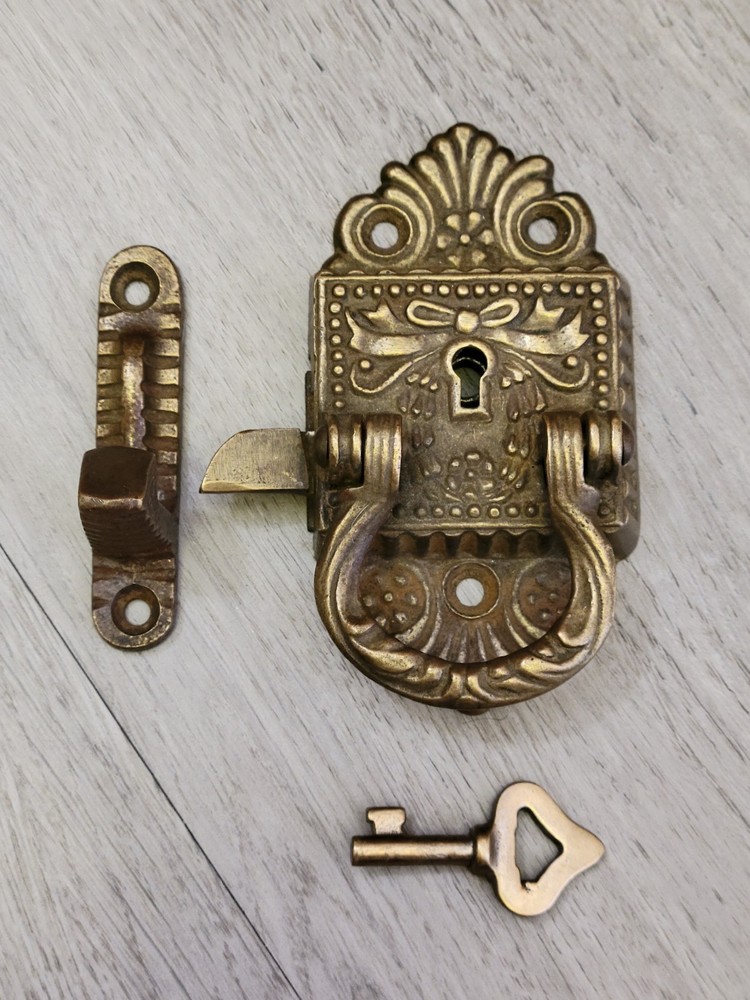 Antique Art Deco Bronze Left Ice Box Latch