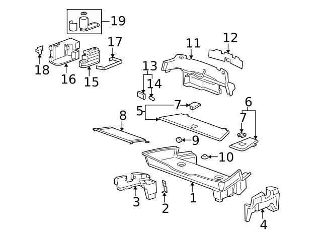 Genuine GM Cargo Net 25910224