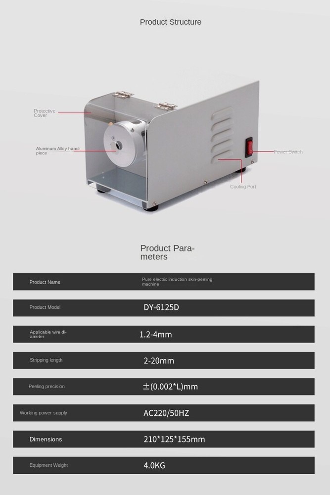 Electric Automatic Wire Stripping Cable Peeling Machine Wire Cutting Stripper