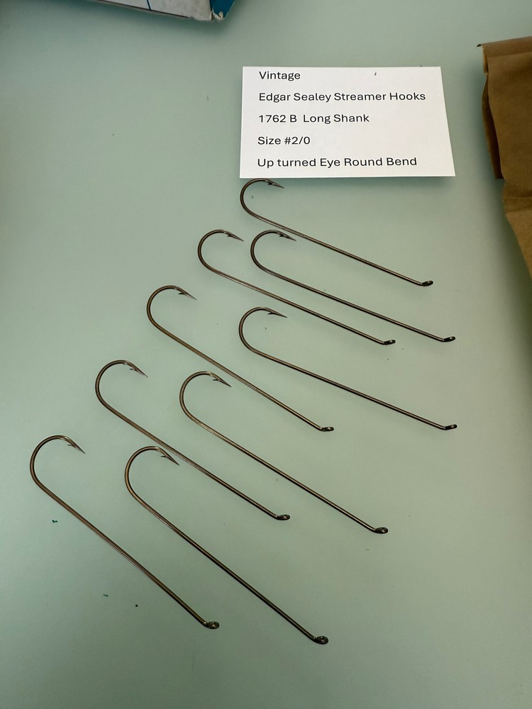 Vintage Edgar Sealey & Sons Streamer Salmon hooks from Redditch, England