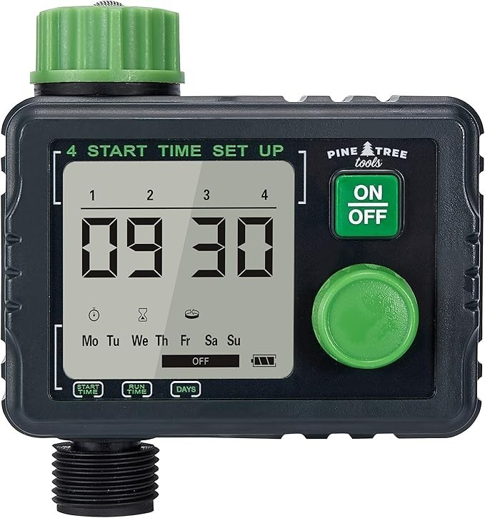 Pine Tree Tools 1-Outlet Hose Timer Automatic Watering Easy Turn Connector