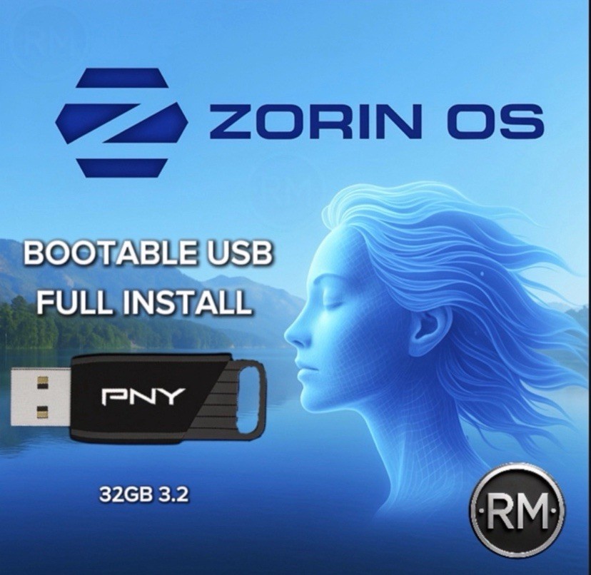 Zorin OS Linux Bootable USB Drive | Live + Full Installer | 32GB 3.2