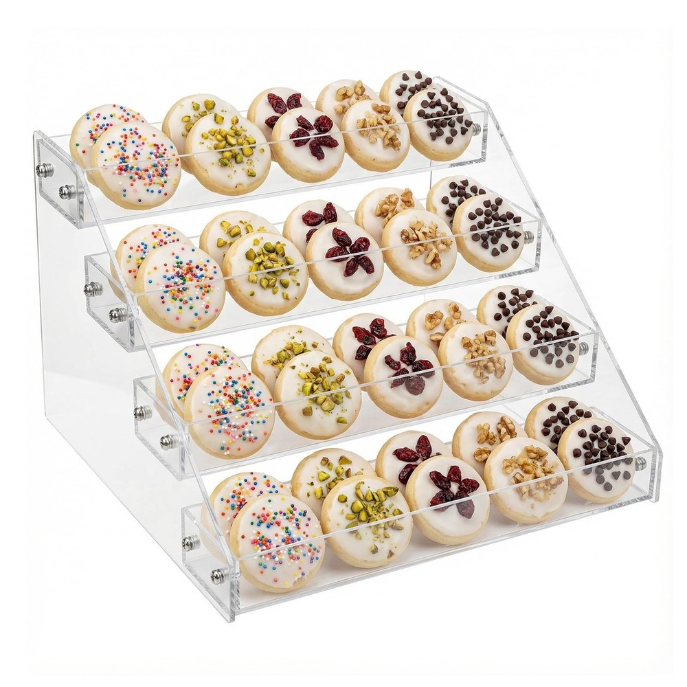 4 Tier Cookie Display Stand for Cookie Display, Suitable for Bakers & Vendors...