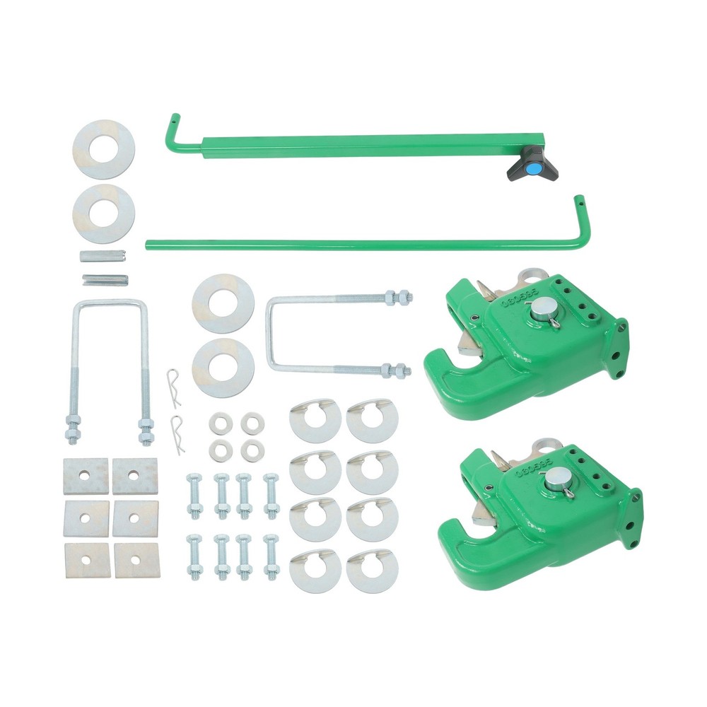 Green Easy Change Quick Hitch for Category 2 Tractors/Implement w/Stabilizer Bar