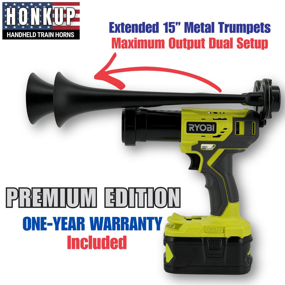 Premium Ryobi Impact Handheld Train Horn | Full Kit + Two Remote Controls