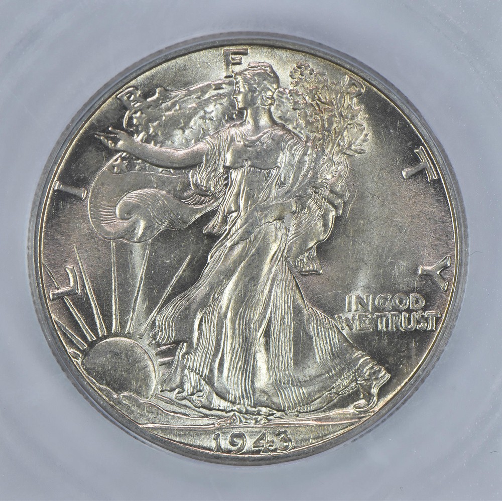 1943-D Walking Liberty Half Dollar MS62 ICG