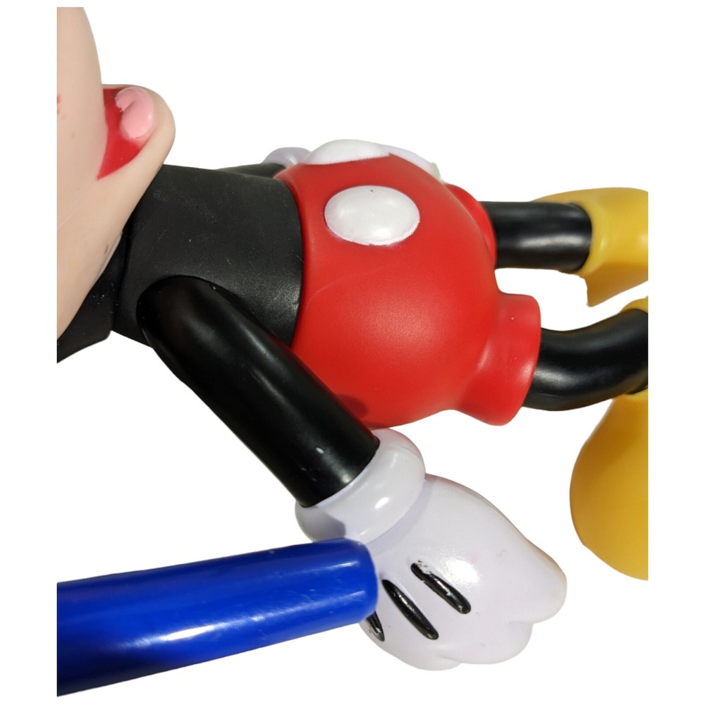 Poseable Mickey Mouse Hard Plastic Moveable Figure Disney 7 Inch