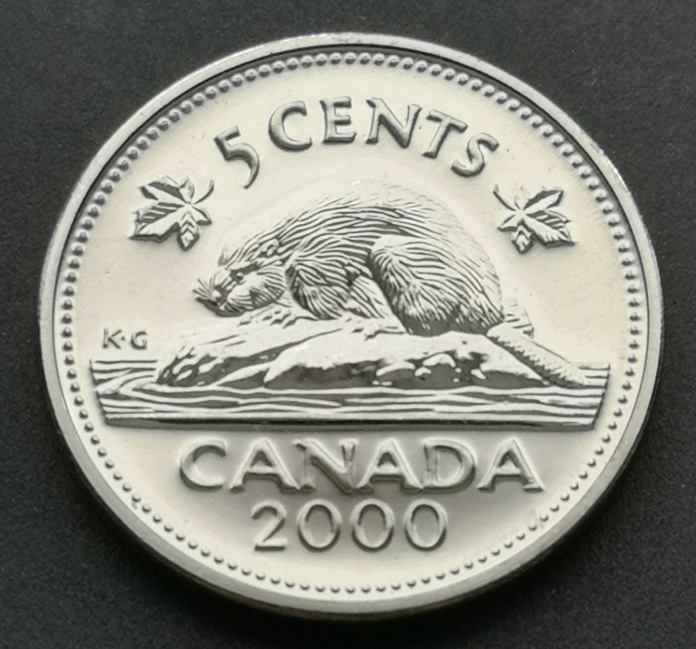 *** CANADA 5 CENTS 2000 W *** FROM MINT SETS *** BETTER DATE ***