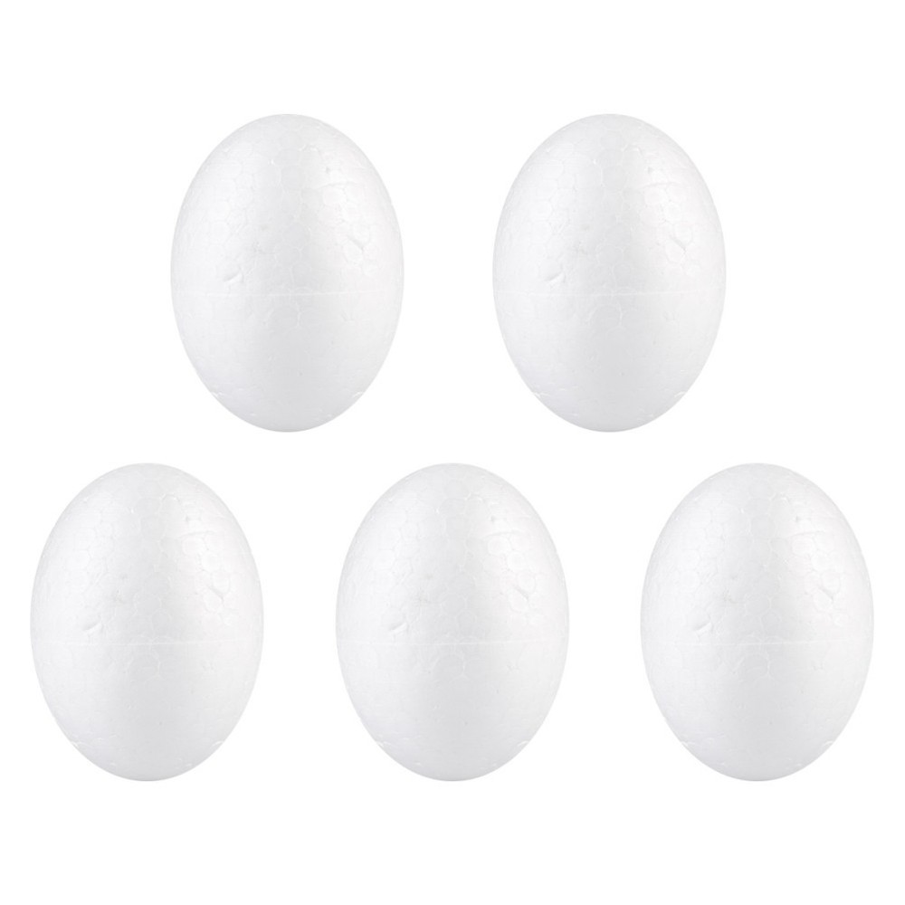 50pcs 6cm Polystyrene Eggs for Easter DIY Craft Projects and Decor