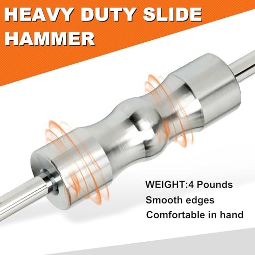 Inner CV Axle Puller Tool with Slide Hammer, 63mm and 48mm CV Joint Fork