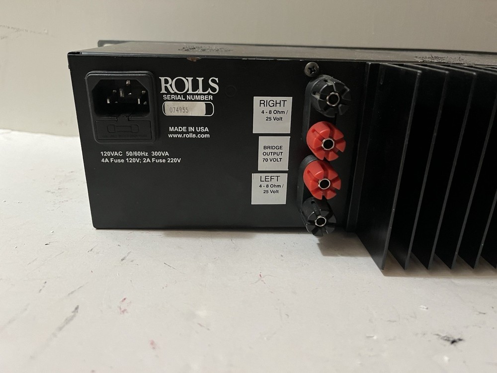 Rolls RA200 Rackmount Mosfet Power Amplifier - Tested