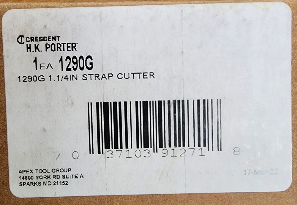 Crescent H.K. Porter 1290G, 1 1/4 Strap Cutter