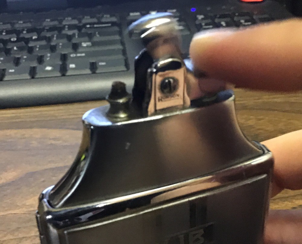 Ronson Metal Lighter And Cigarette Holder