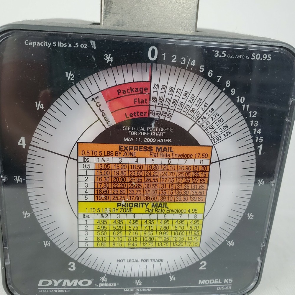 DYMO Model K5 Tabletop Shipping Postal Scale 5 lb Limit 2008