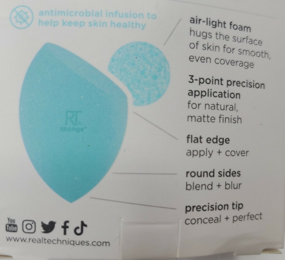 2 REAL TECHNIQUES Miracle Airblend Sponges & 1 Miracle Complexion Makeup Sponge
