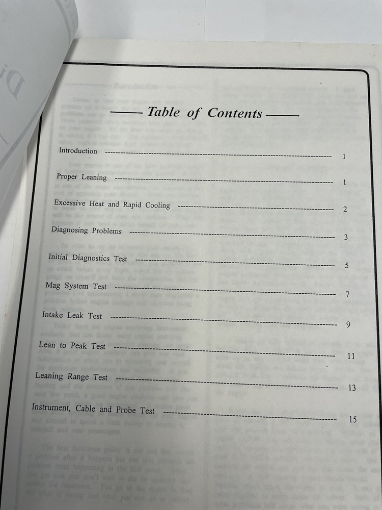 Pilots Manual For Diagnosing Engine Problems-For Max Performance Safety #092801