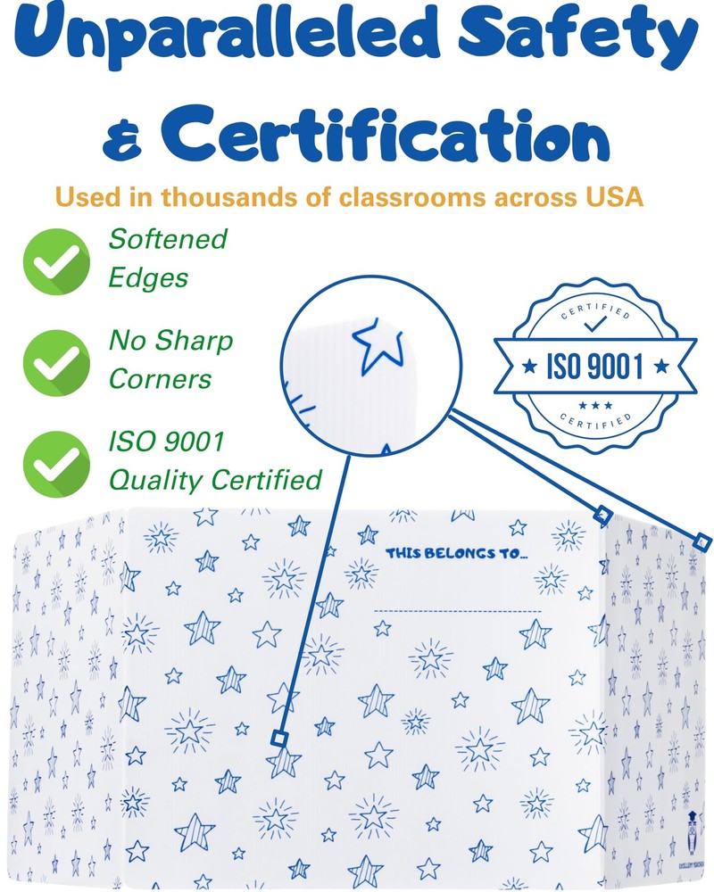 25 Privacy Folders for Students, Erasable Privacy Shields for Student Desks, ...