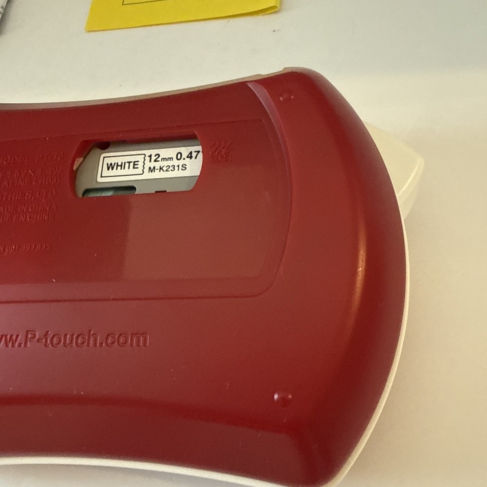 Brother P-Touch PT-70 Label Maker Printer Red Tested