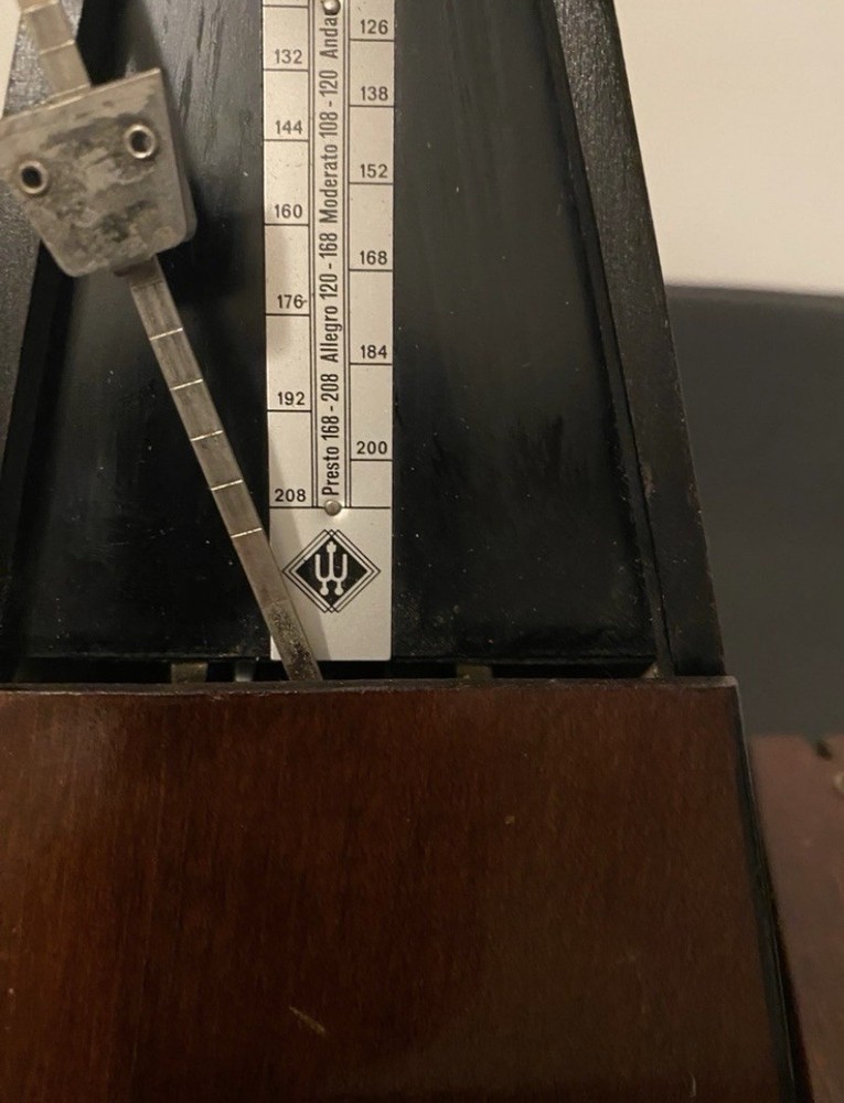 vintage Wittner metronome with bell.