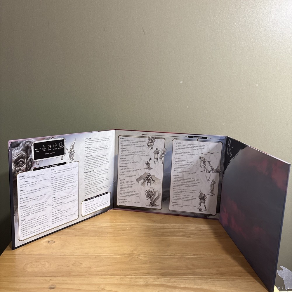 Dungeons & Dragons 5th Edition 5E 4-Panel DM's Dungeon Master's Screen 2017