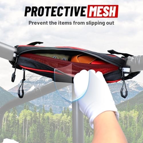 2 Pcs Roll Bar Bag, Water Resistant Universal UTV Bag Triangle Storage for
