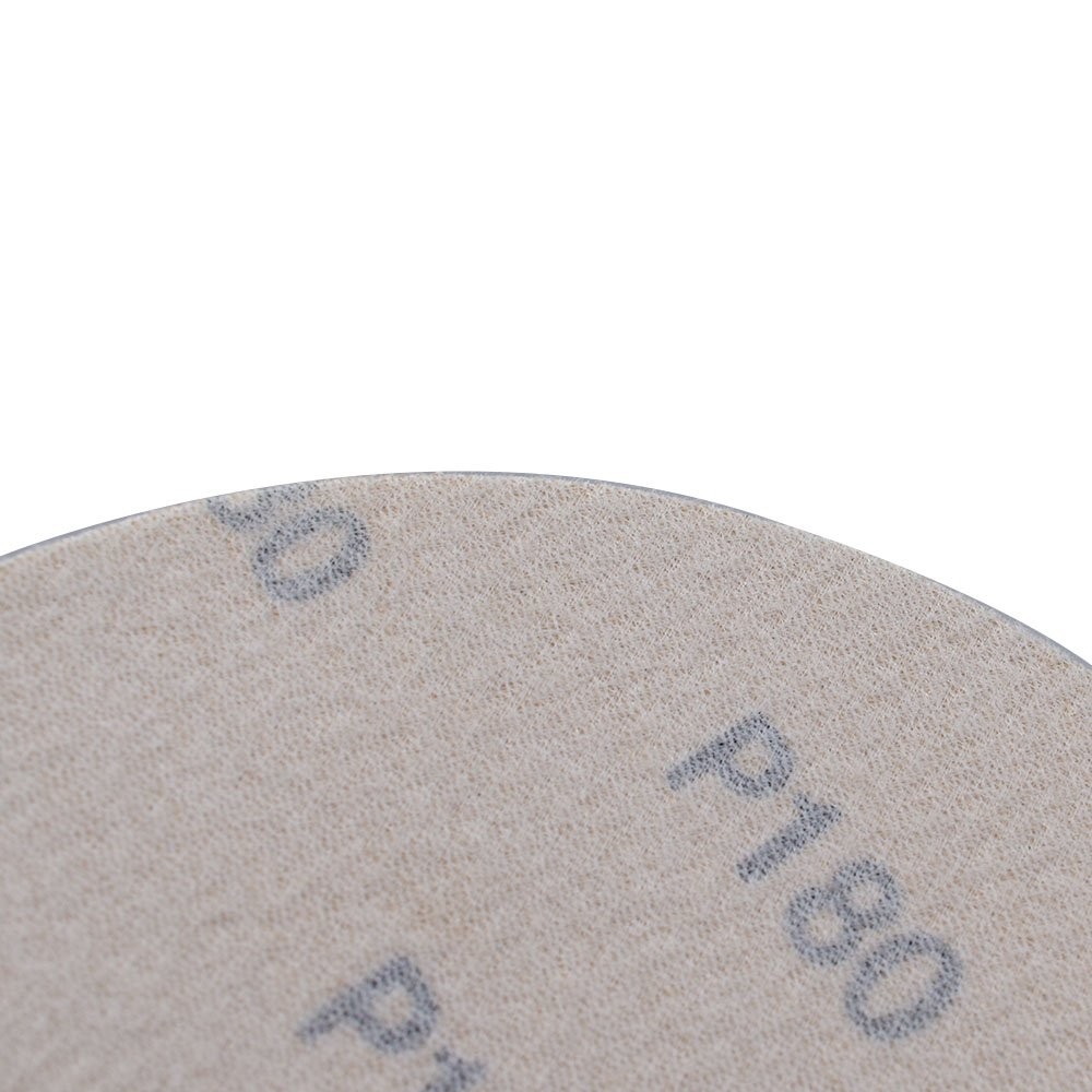 100 Pack High Quality NO-Hole Hook Loop Pads Sanding Disc Flocking 6" 180 Grit
