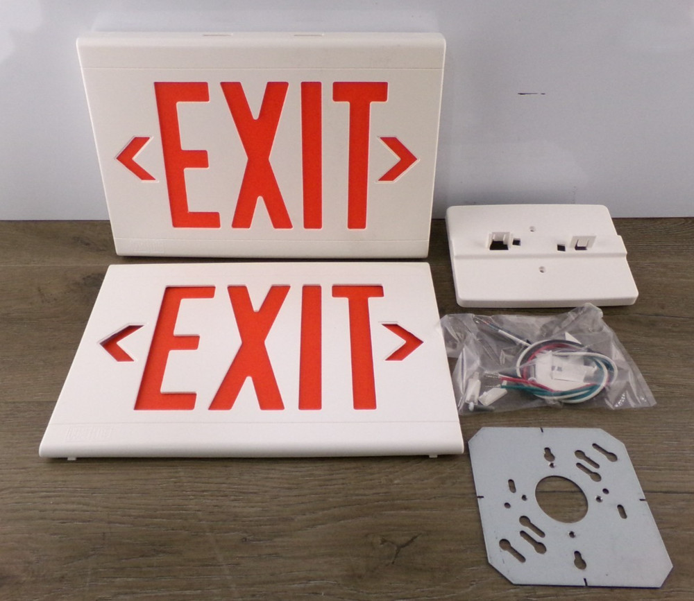 Dual Lite EXIT Sign LXURWE Thermoplastic LED Liteforms RW1